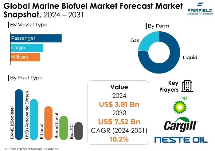 
Marine Biofuel Market Snapshot, 2024 - 2031