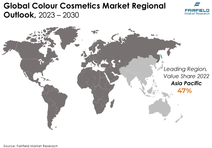 Colour Cosmetics Market Regional Outlook, 2023 - 2030