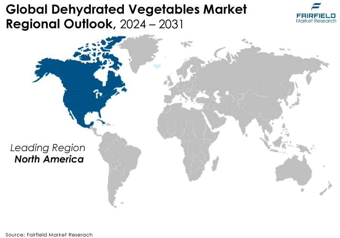 Global Dehydrated Vegetables Market Regional Outlook, 2024 - 2031