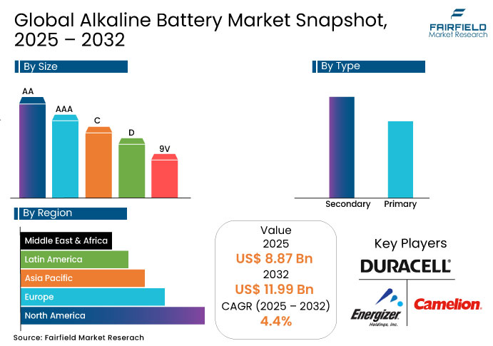 Alkaline Battery Market Snapshot, 2025 - 2032