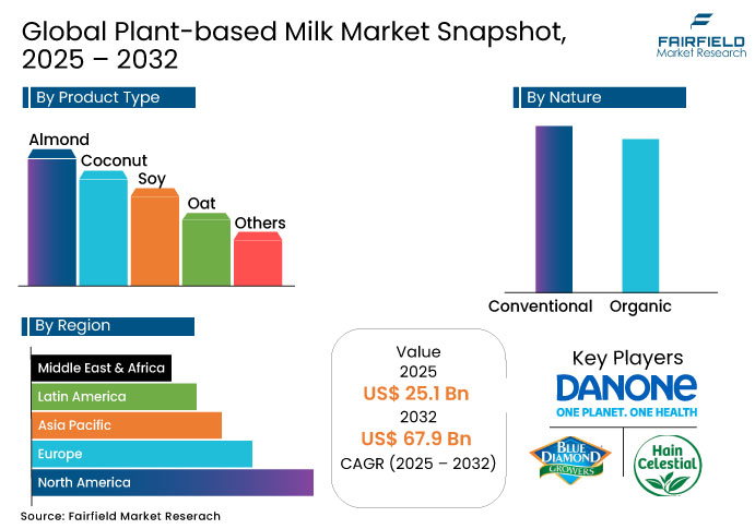 Plant-based Milk Market Snapshot, 2025 - 2032