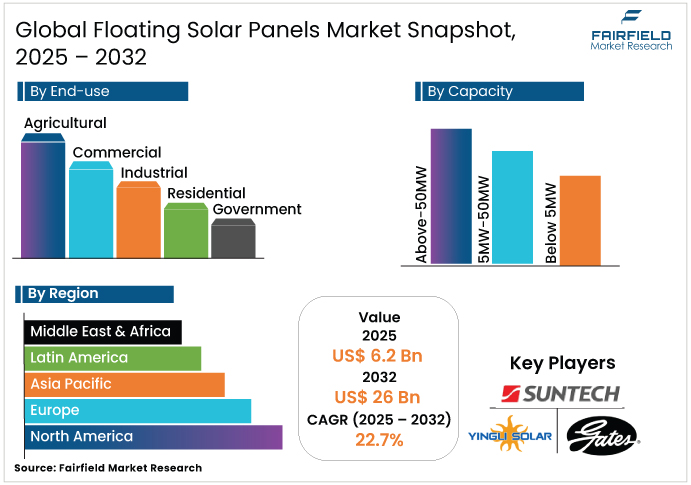 Floating Solar Panels Market Snapshot, 2025 - 2032